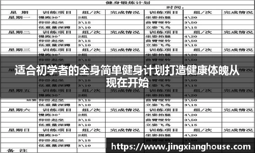 适合初学者的全身简单健身计划打造健康体魄从现在开始